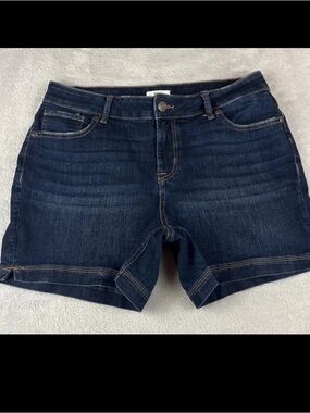 M Jeans by Maurices womens dark wash denim short size 14